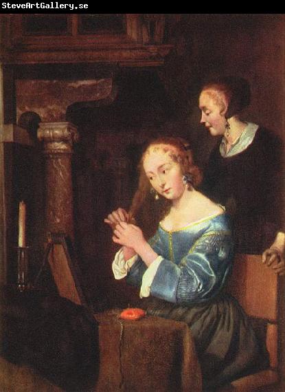 Adriaan de Lelie Dame bei der Toilette